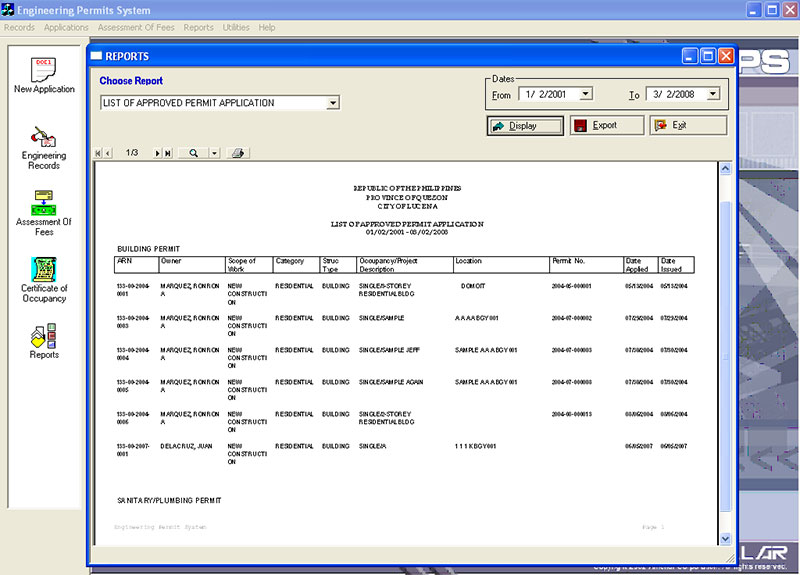 Building permit software