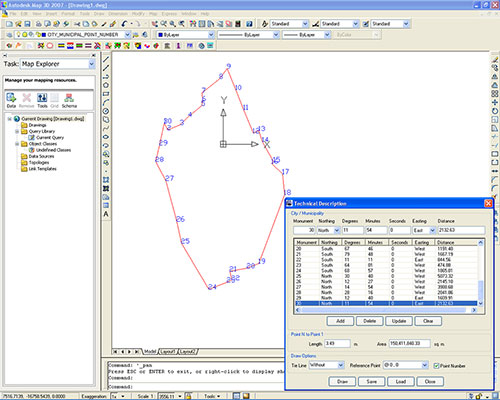 Tacurong City's digital boundary with node numbers generated from the city's official technical descriptions.